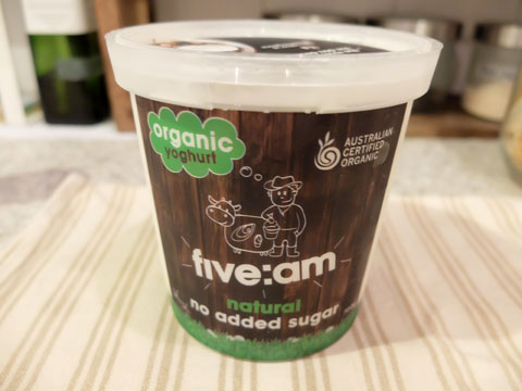 fiveam organic yoghurt